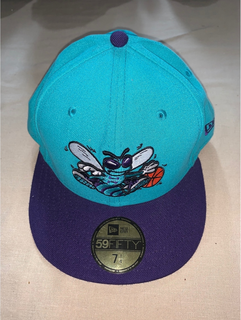 New Era Charlotte Hornets Hardwood Classics fitted cap teal purple